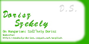 dorisz szekely business card